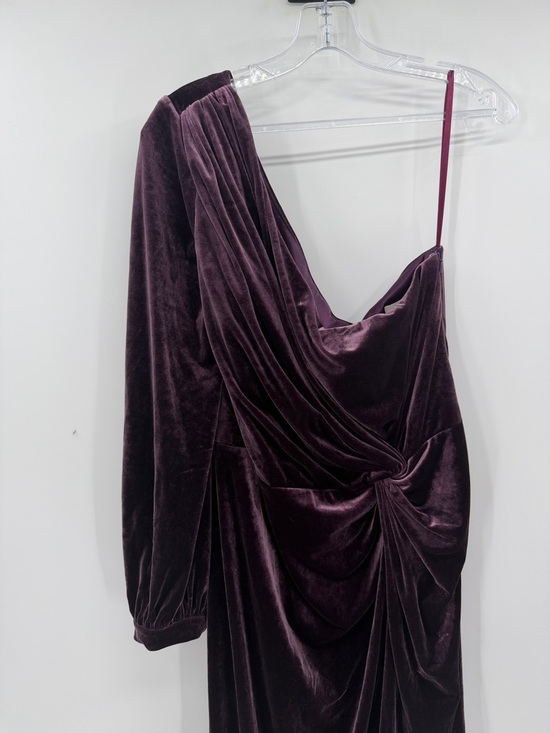 Revelry Women's Aurora Velvet One Shoulder Dress - Purple - 18 - Picture 3 of 11